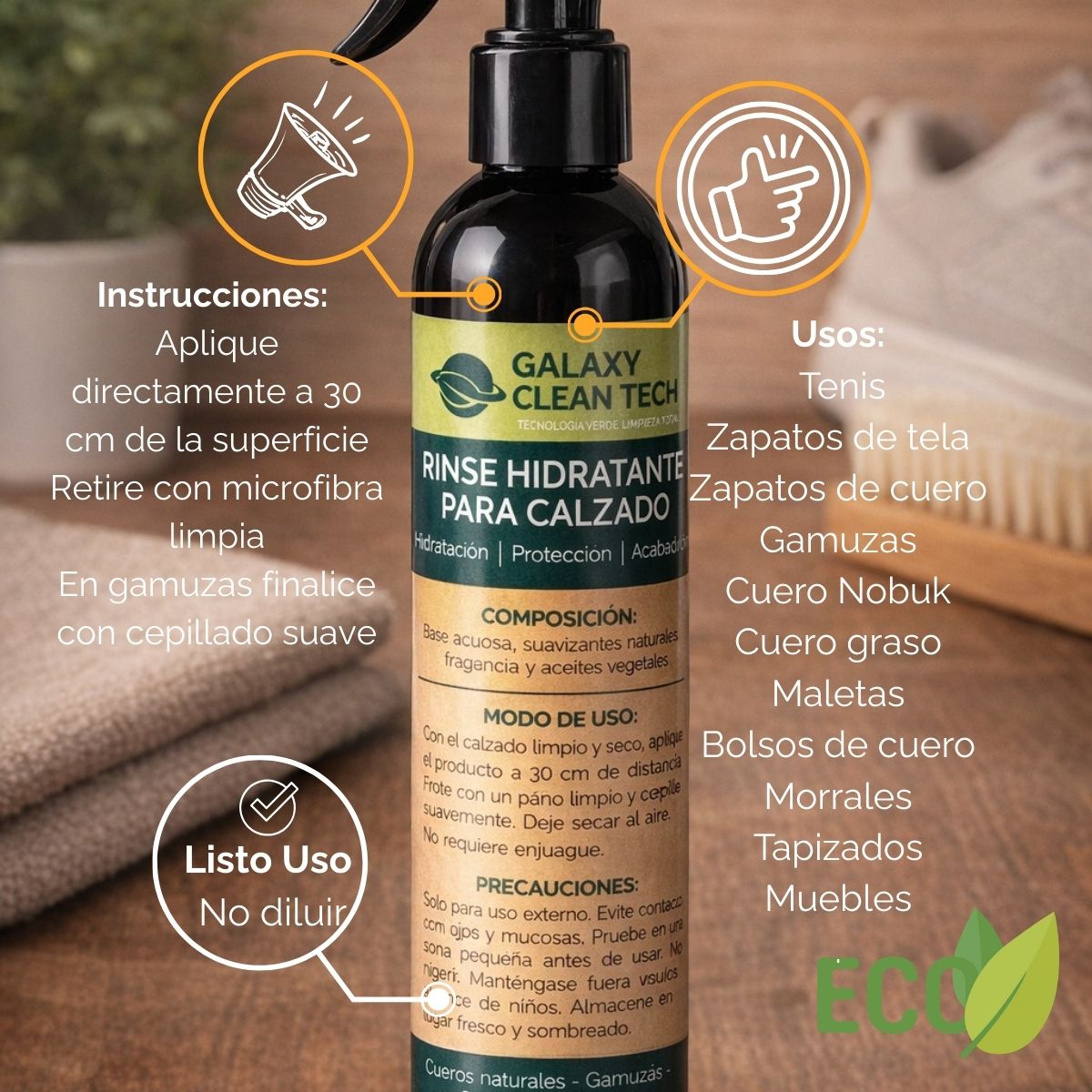 Rinse Hidratante para Calzado | Galaxy Clean Tech - Imagen 9