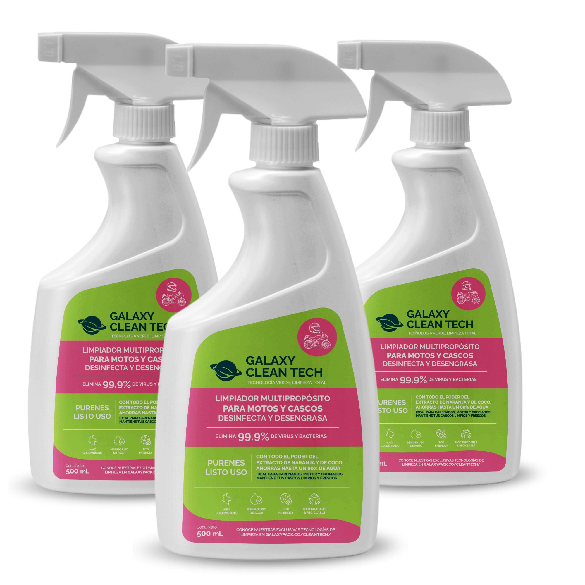 Limpiador para Motos y Cascos X 3